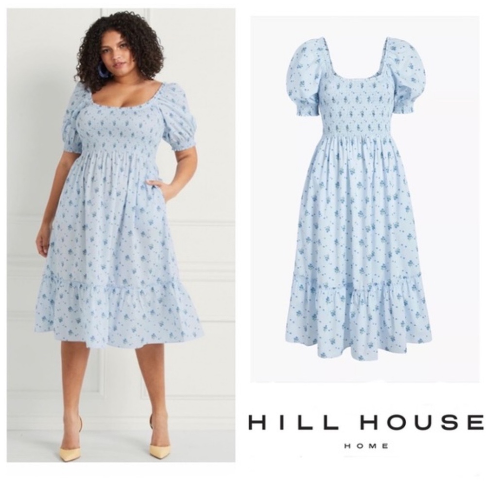 Hill House Louisa Nap Dress in Blue Ditsy